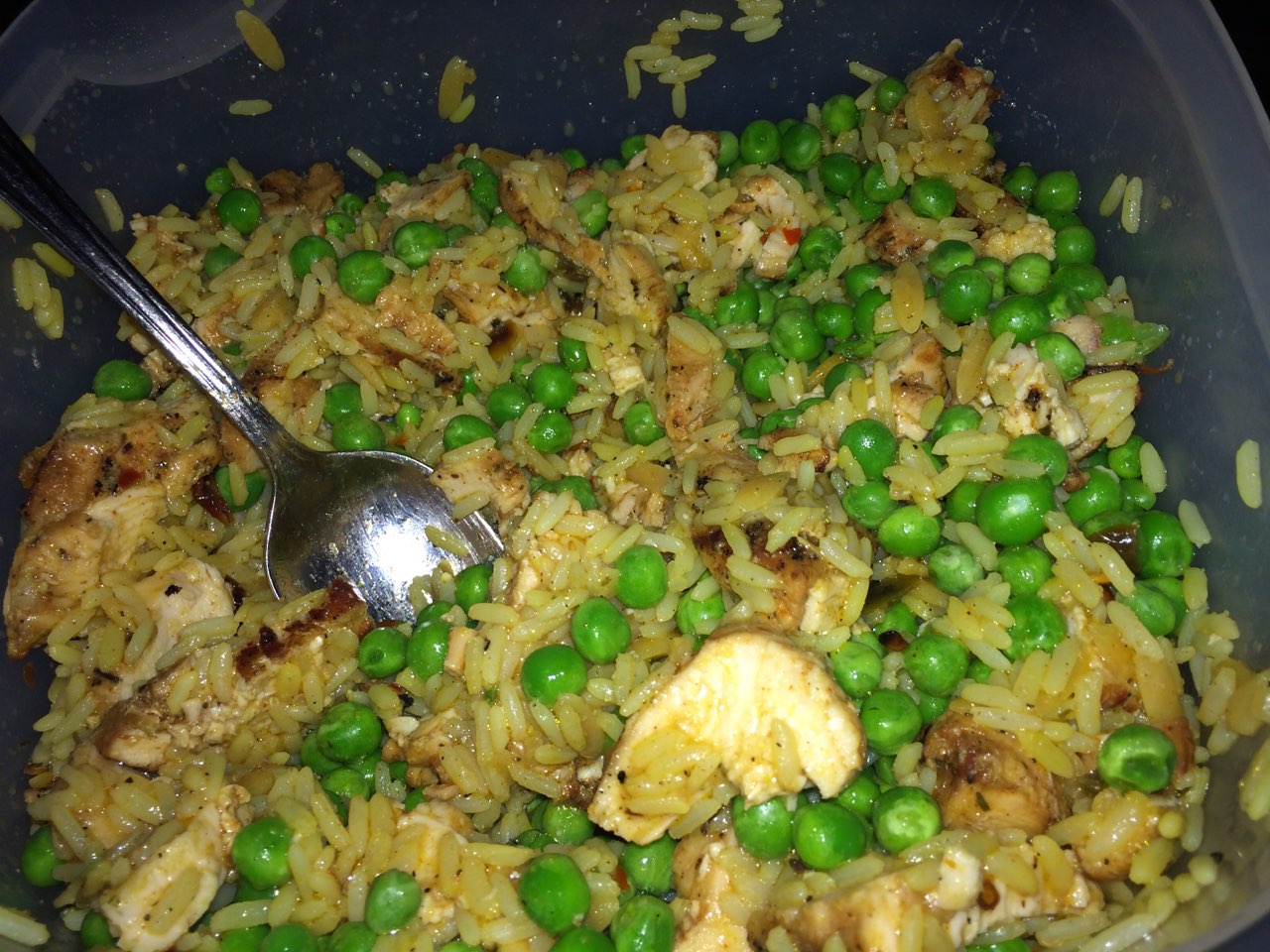 peas, rice pilaf, 15 oz of chicken Directions, calories, nutrition