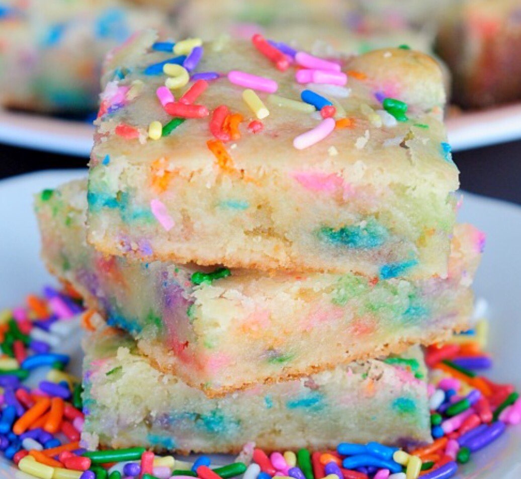 cheat day rainbow blondie brownies Directions, calories, nutrition