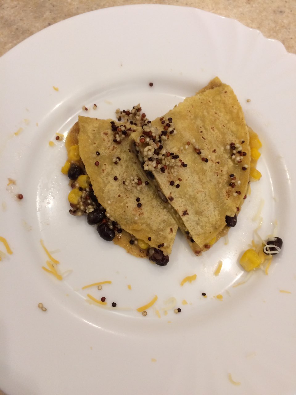 spicy quinoa quesadilla Directions, calories, nutrition & more Fooducate