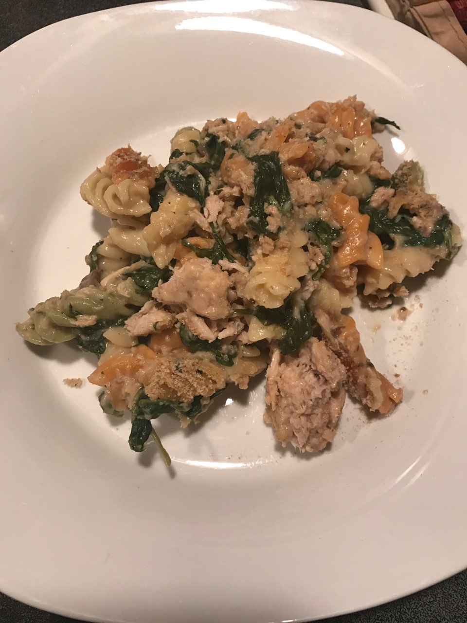 tuna noodle casserole with spinach Directions, calories, nutrition