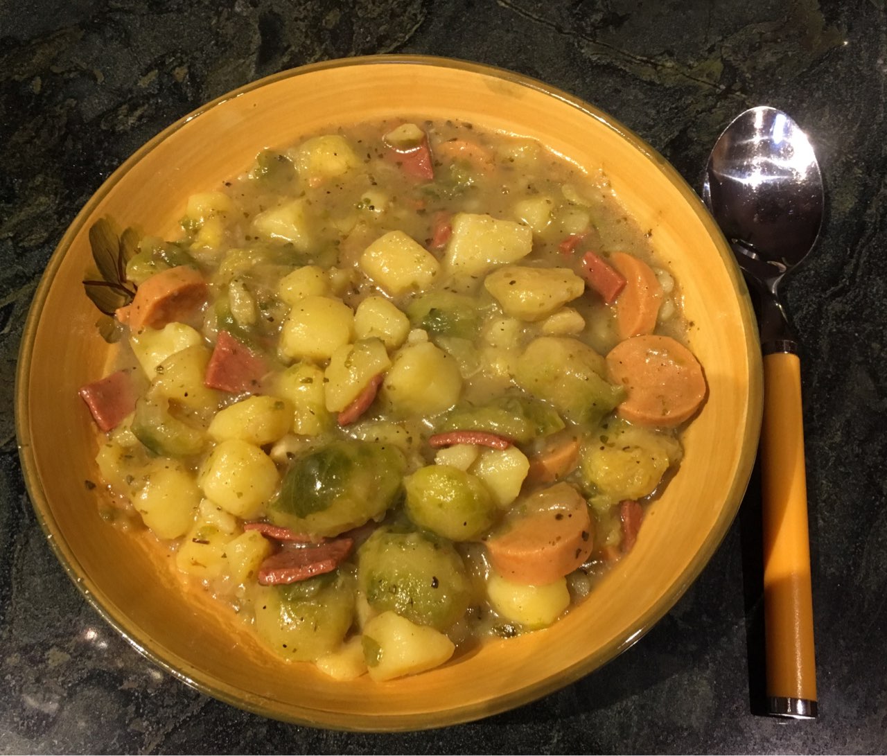 Petit Brussel Sprouts Stew Vegetarian Directions, calories, nutrition