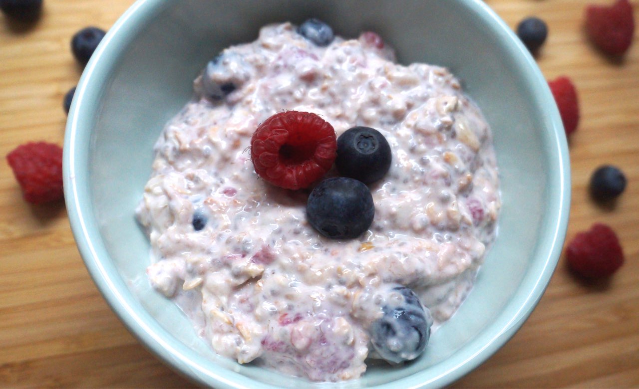 mixed berries overnight oats Directions, calories, nutrition & more
