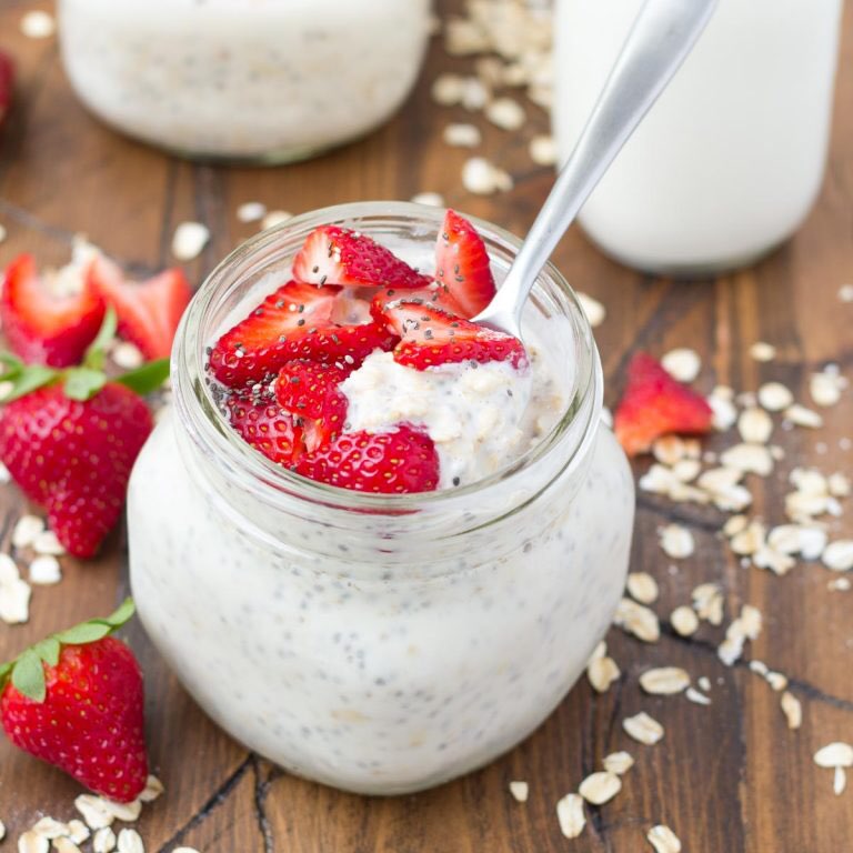 Strawberry Chia Overnight Oats Directions, calories, nutrition & more