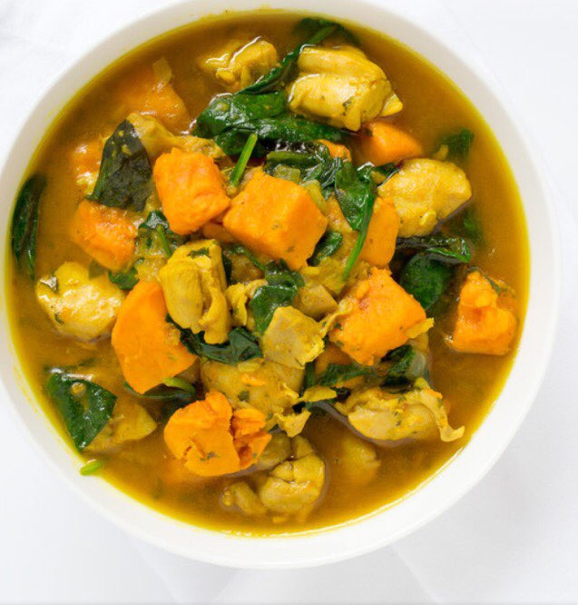 Chicken & Sweet Potato Curry with Coconut Milk & Spinach: Directions ...