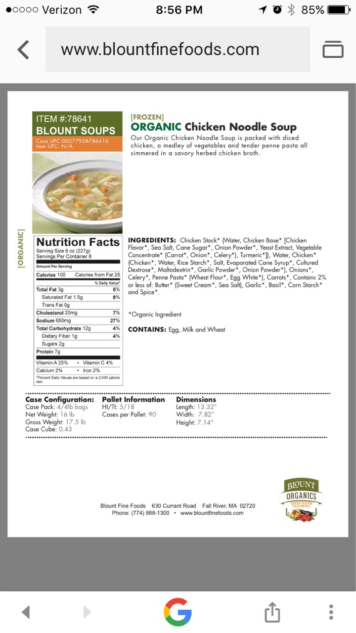organic chicken noodle soup Directions, calories, nutrition & more Fooducate