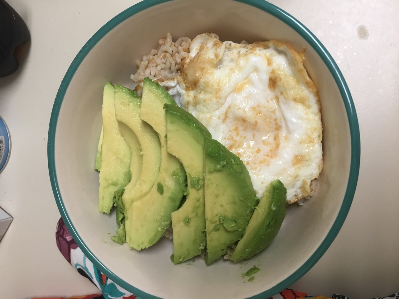 Rice with Egg and Avocado Directions, calories, nutrition & more