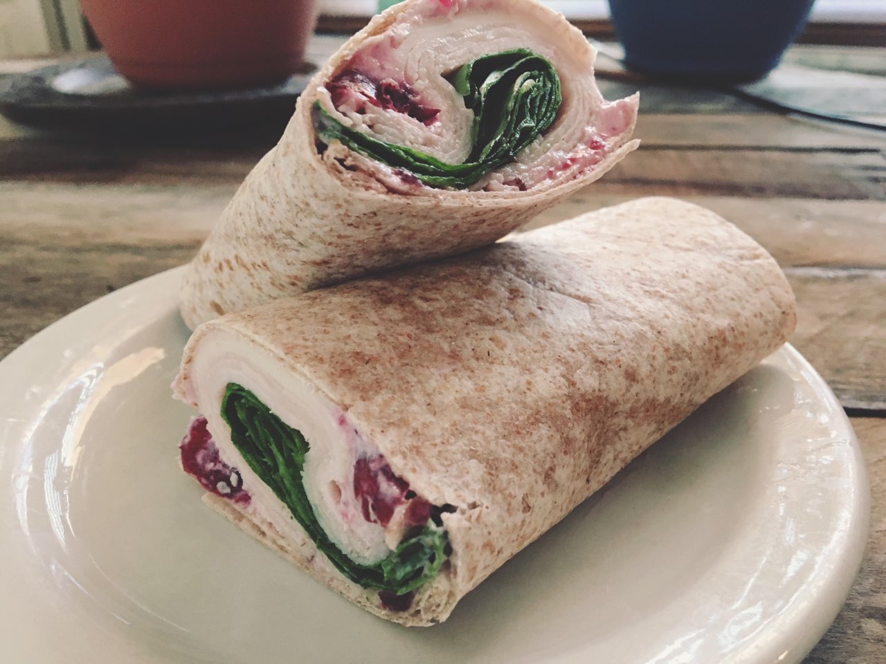 Turkey, Spinach And Cranberry Cream Cheese Wheat a Wrap Directions