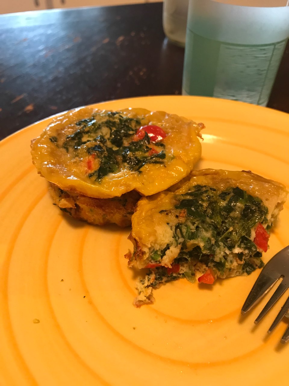 egg muffin with spinach and bell pepper Directions, calories