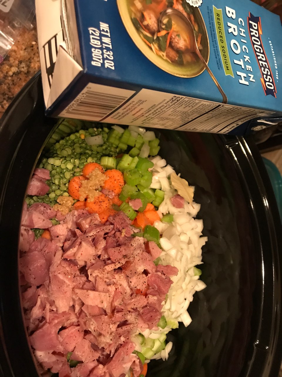 Crockpot split pea and ham soup Directions, calories, nutrition & more