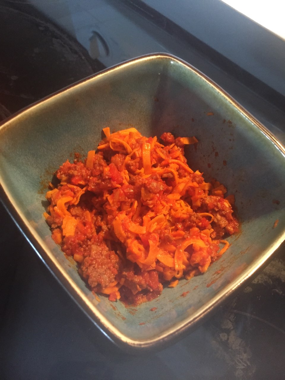 Sweet Potato Noodles with Meaty Marinara Sauce Directions, calories