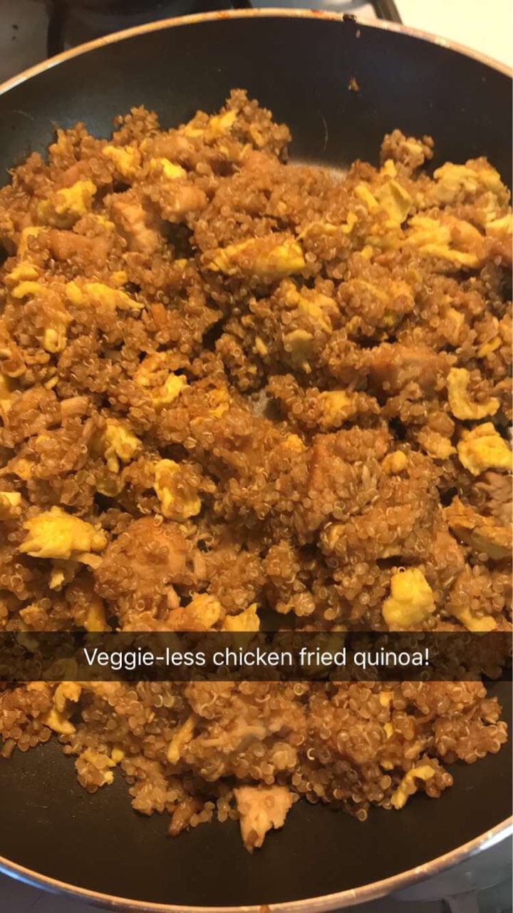chicken fried quinoa Directions, calories, nutrition & more Fooducate