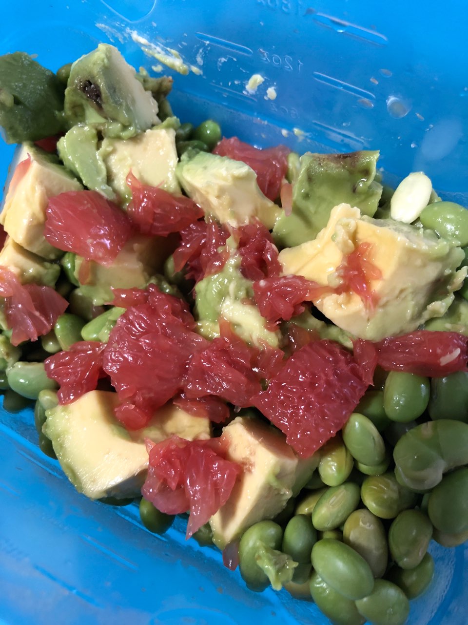 Edamame, Avocado, Grapefruit Salad Directions, calories, nutrition