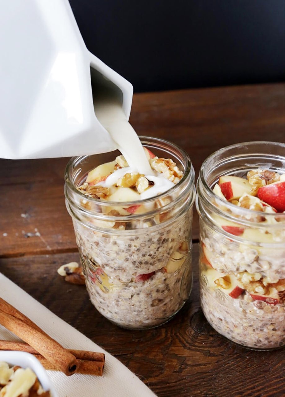 overnight apple & cinnamon oat Directions, calories, nutrition & more