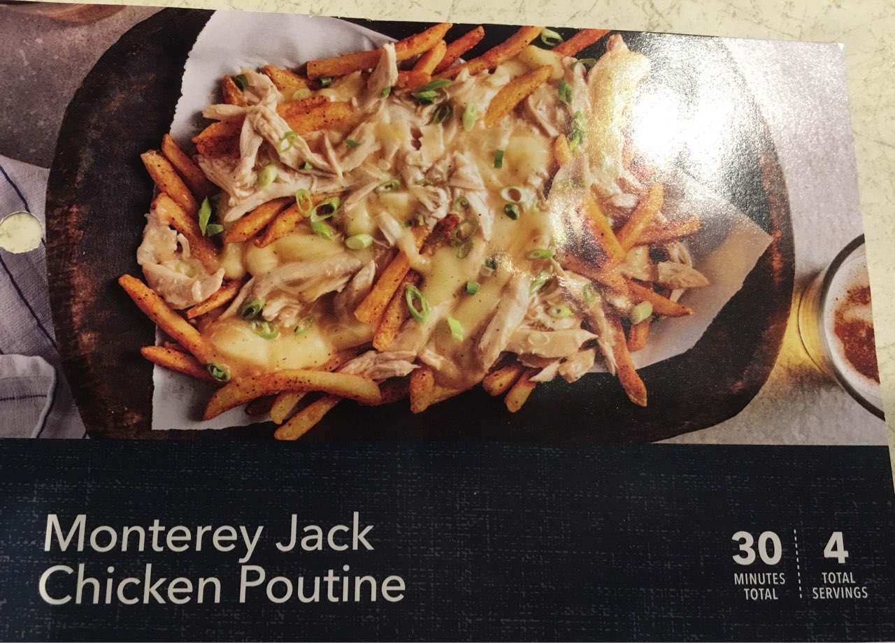 Monterey Jack Chicken Poutine Directions, calories, nutrition & more