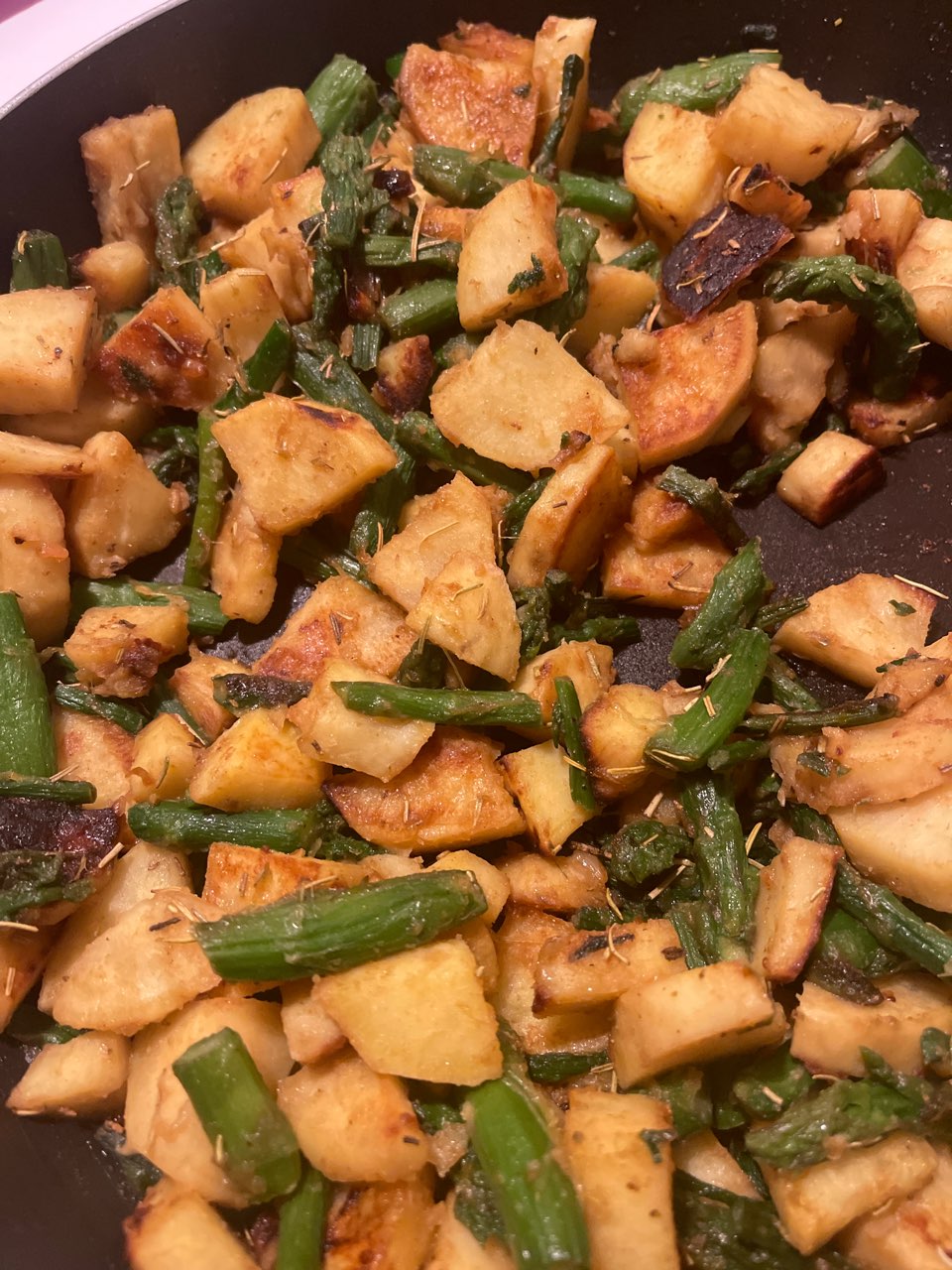 Sweet Potato Asparagus Hash Directions, calories, nutrition & more
