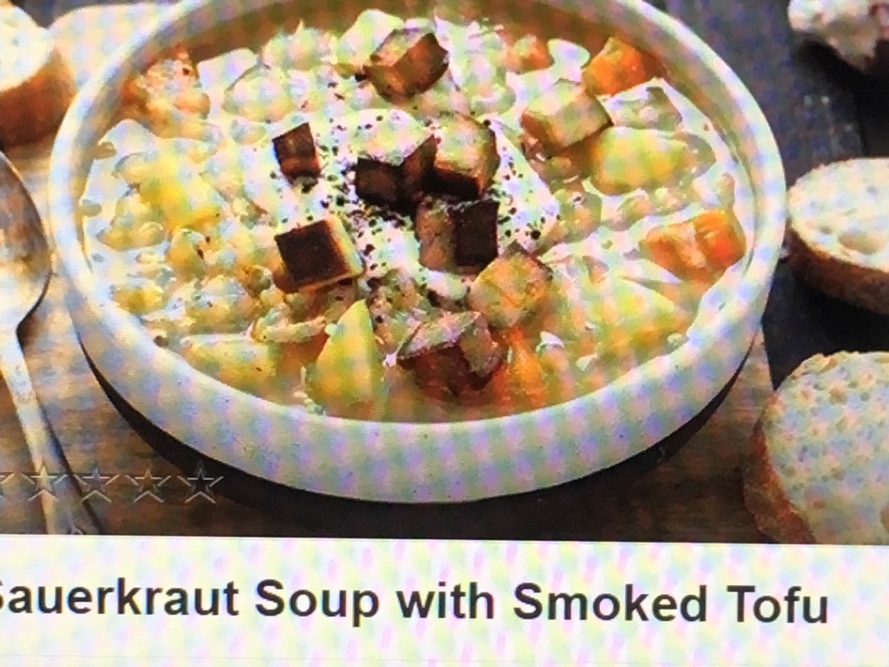 Sauerkraut Soup with Smoked Tofu Directions, calories, nutrition