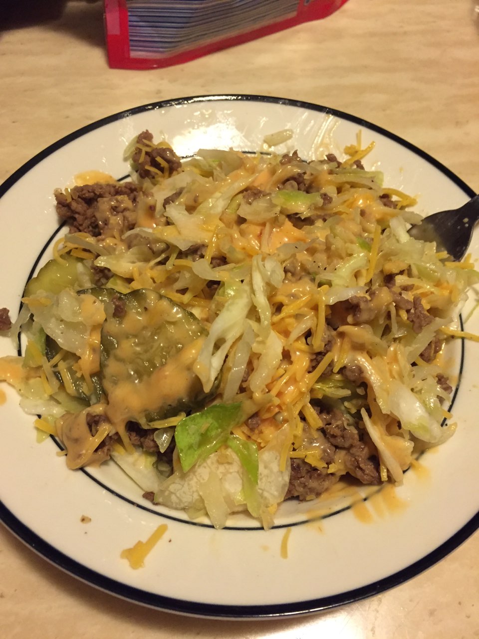 Big Mac In a Bowl Directions, calories, nutrition & more Fooducate