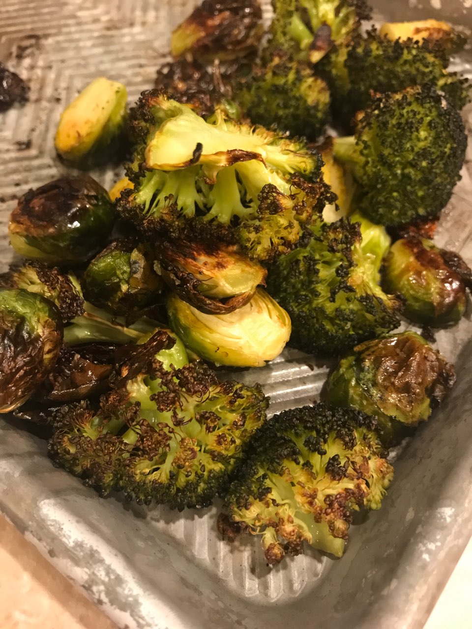 Roasted Brussel sprouts with broccoli Directions, calories, nutrition