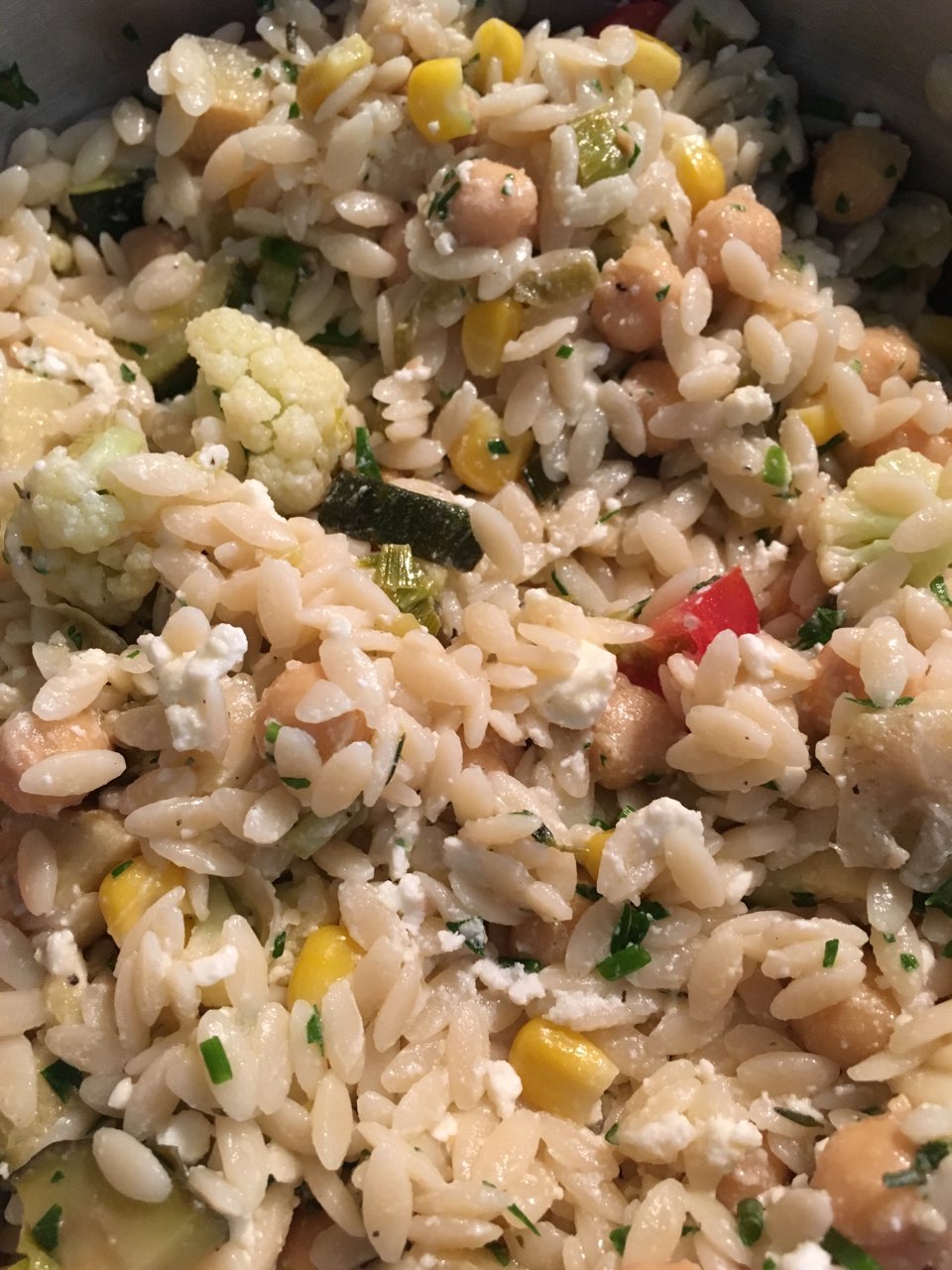 Orzo Salad with Veggies and Feta Directions, calories, nutrition