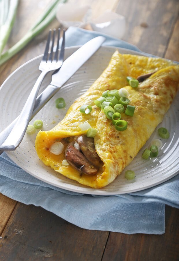 omelet with mushrooms and cheese Directions, calories, nutrition