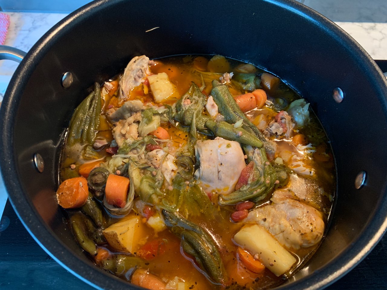 Okra Potato Stew Directions, calories, nutrition & more Fooducate