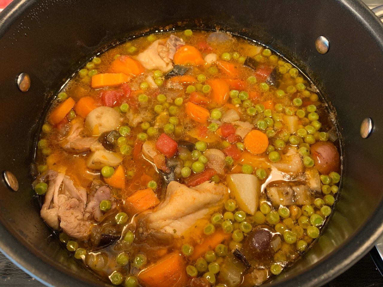 Eggplant Potato Stew (Chicken optional) Directions, calories