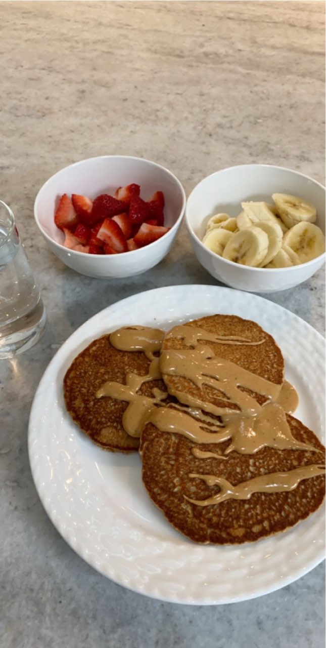 whole wheat pancakes w PB and fruit Directions, calories, nutrition & more Fooducate
