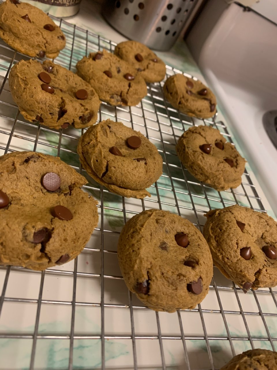 pumpkin chocolate chip cookies Directions, calories, nutrition & more