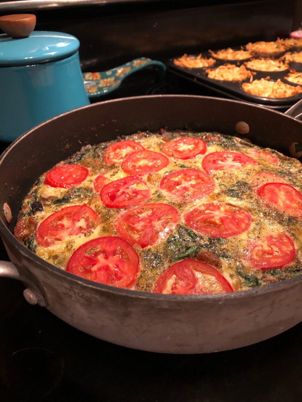 Bacon and Spinach Frittata Directions, calories, nutrition & more