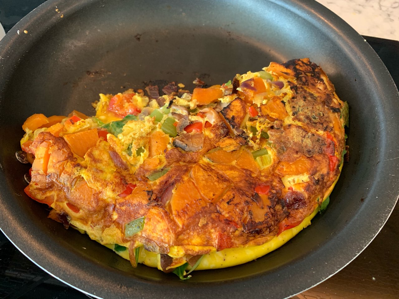 Sweet Potato Egg Scramble Directions, calories, nutrition & more
