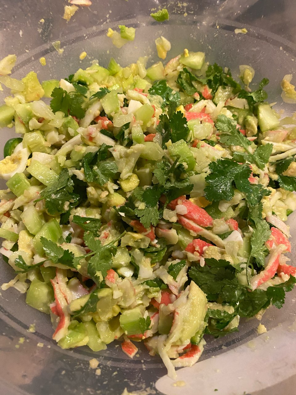 Crab salad Directions, calories, nutrition & more Fooducate