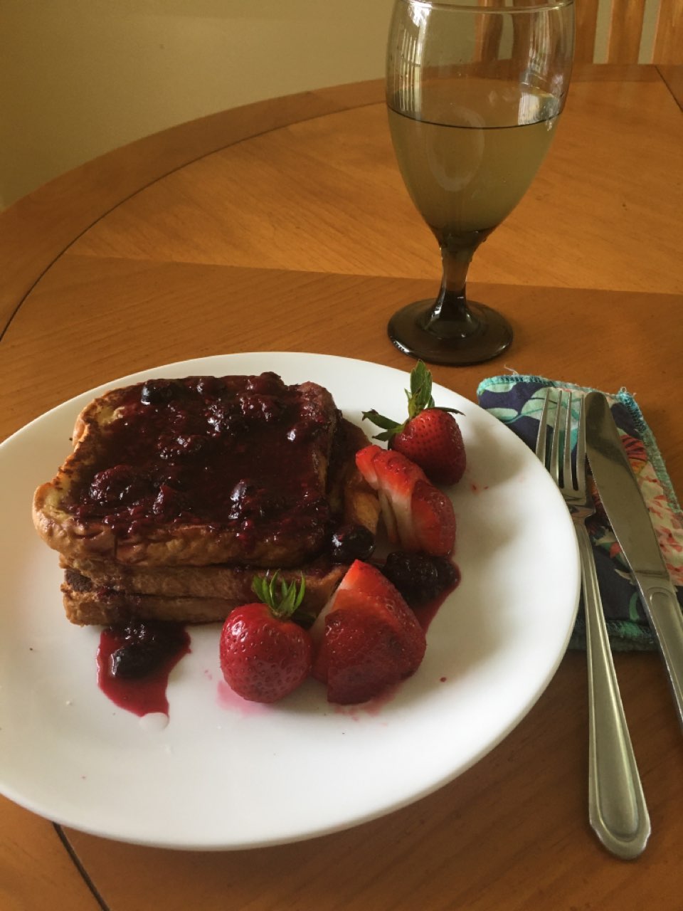 Triple berry compote syrup topping Directions, calories, nutrition