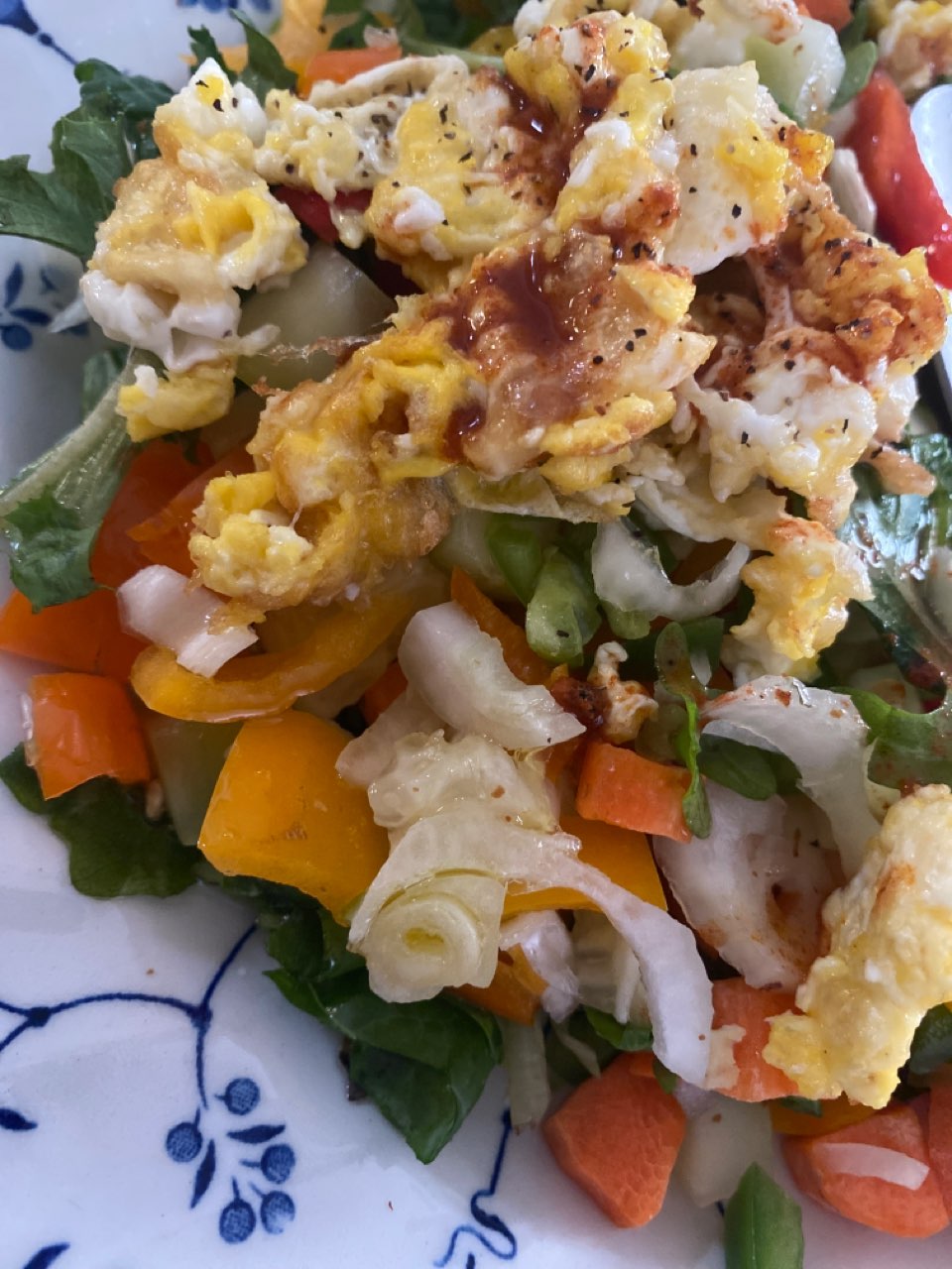 Scrambled Egg & Pepper Salad Directions, calories, nutrition & more Fooducate