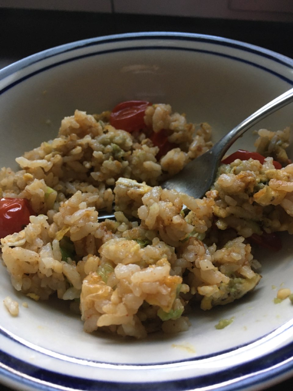 Tomato Spinach Egg Fried Rice Directions, calories, nutrition & more