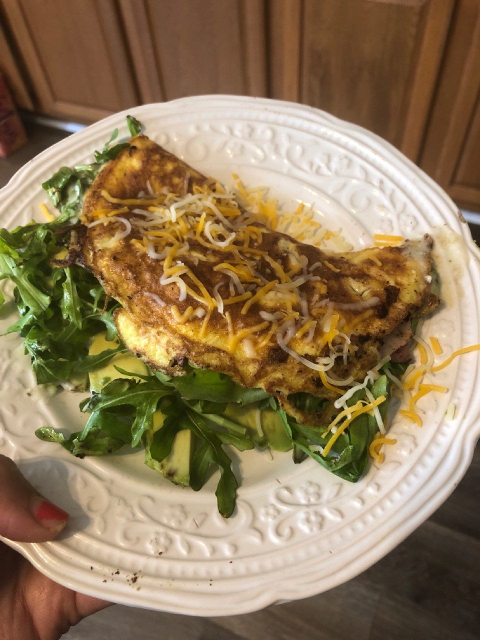 Blue Cheese Avocado Omelette Directions, calories, nutrition & more