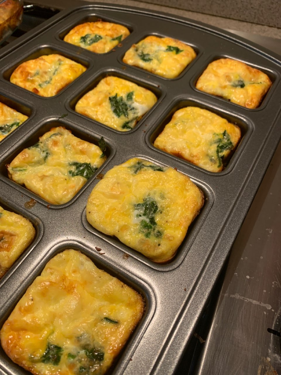 Turkey Sausage, Spinach, and Mozzarella Egg Muffins Directions