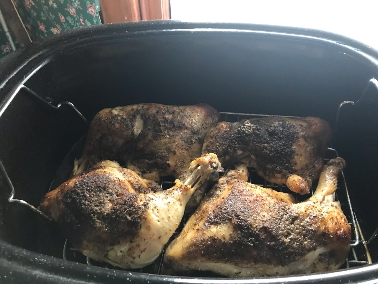 roasting chicken quarters Directions, calories, nutrition & more