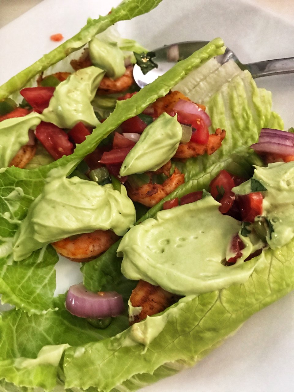 Blackened Shrimp Lettuce Tacos Directions, calories, nutrition & more