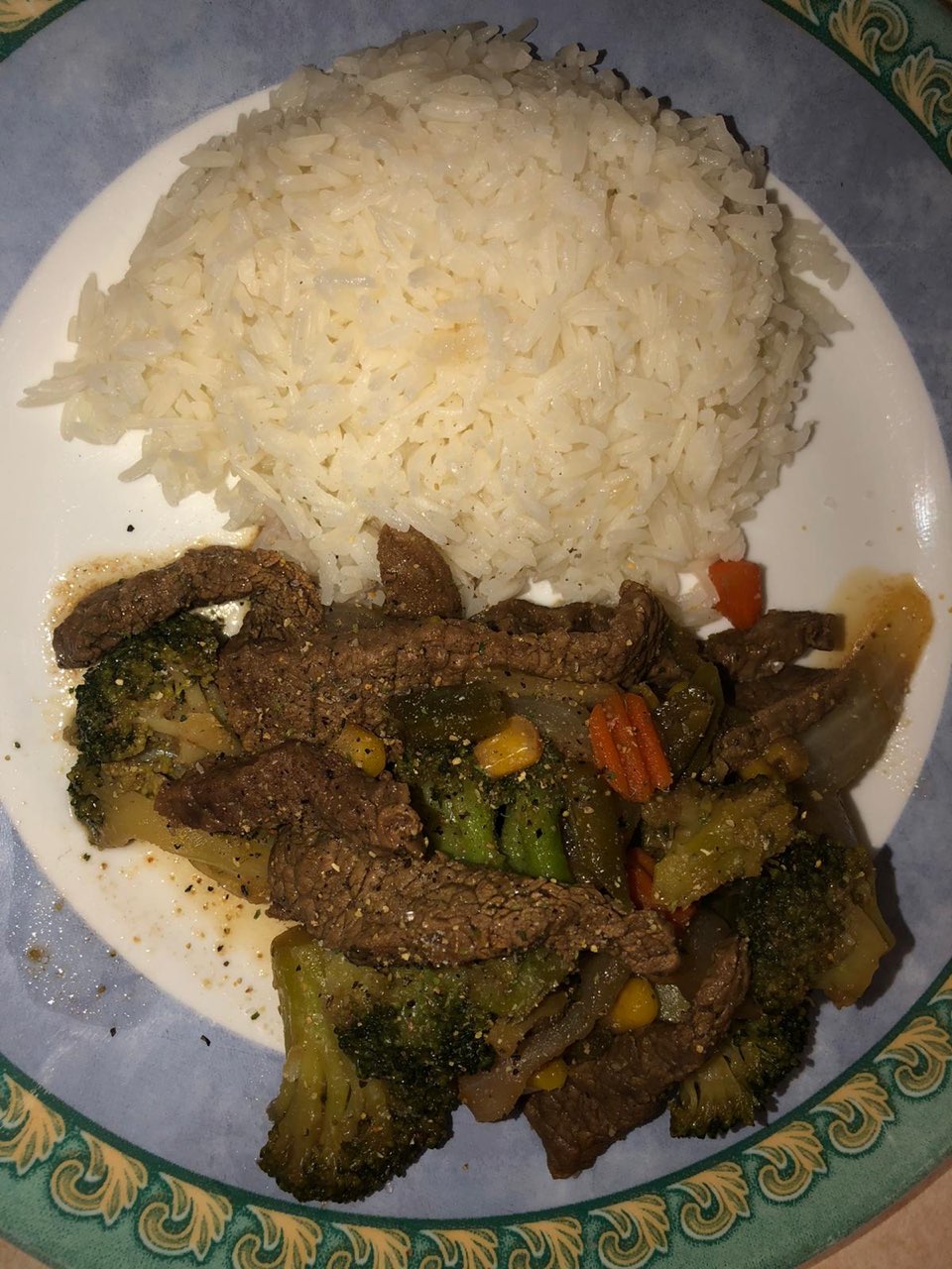 teriyaki steak strips with vegetable and jasmine rice Directions