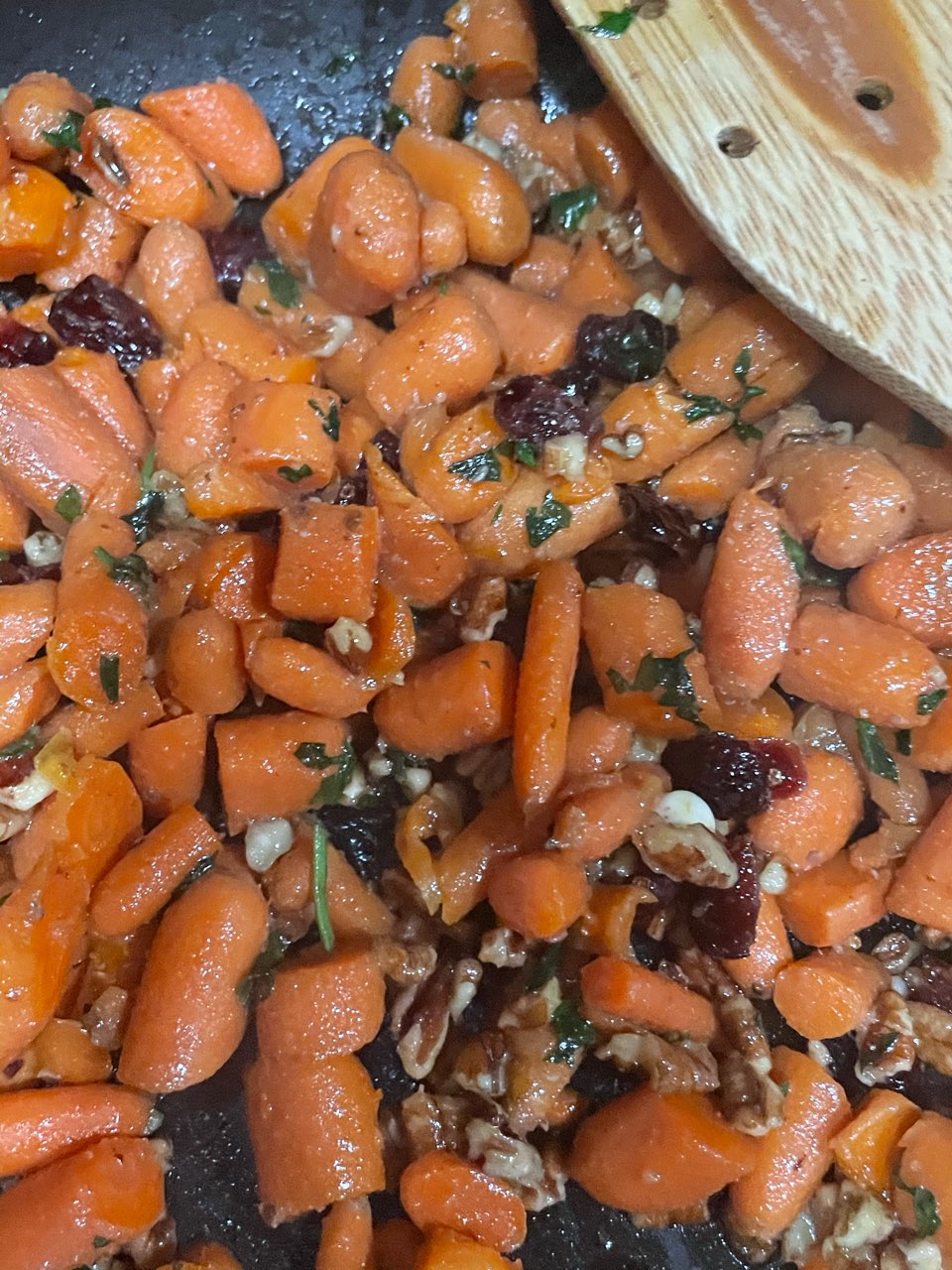 Honey Carrots with Pecans and Cranberries Directions, calories