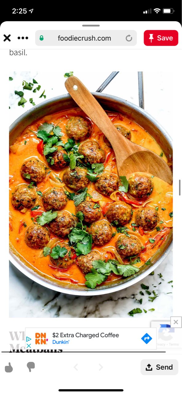 turkey meatball coconut curry Directions, calories, nutrition & more Fooducate