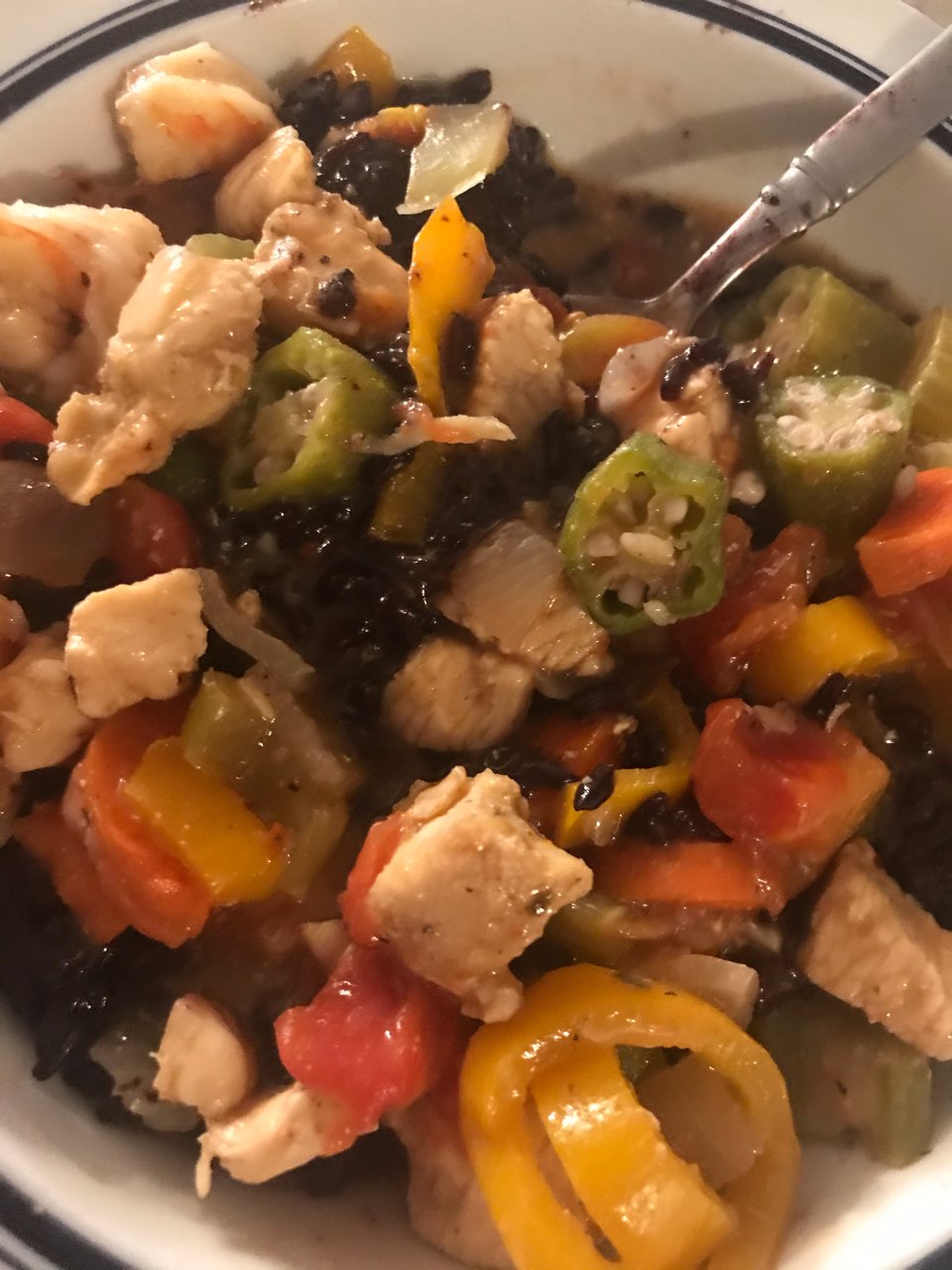 Chicken Gumbo with wild Rice Directions, calories, nutrition & more