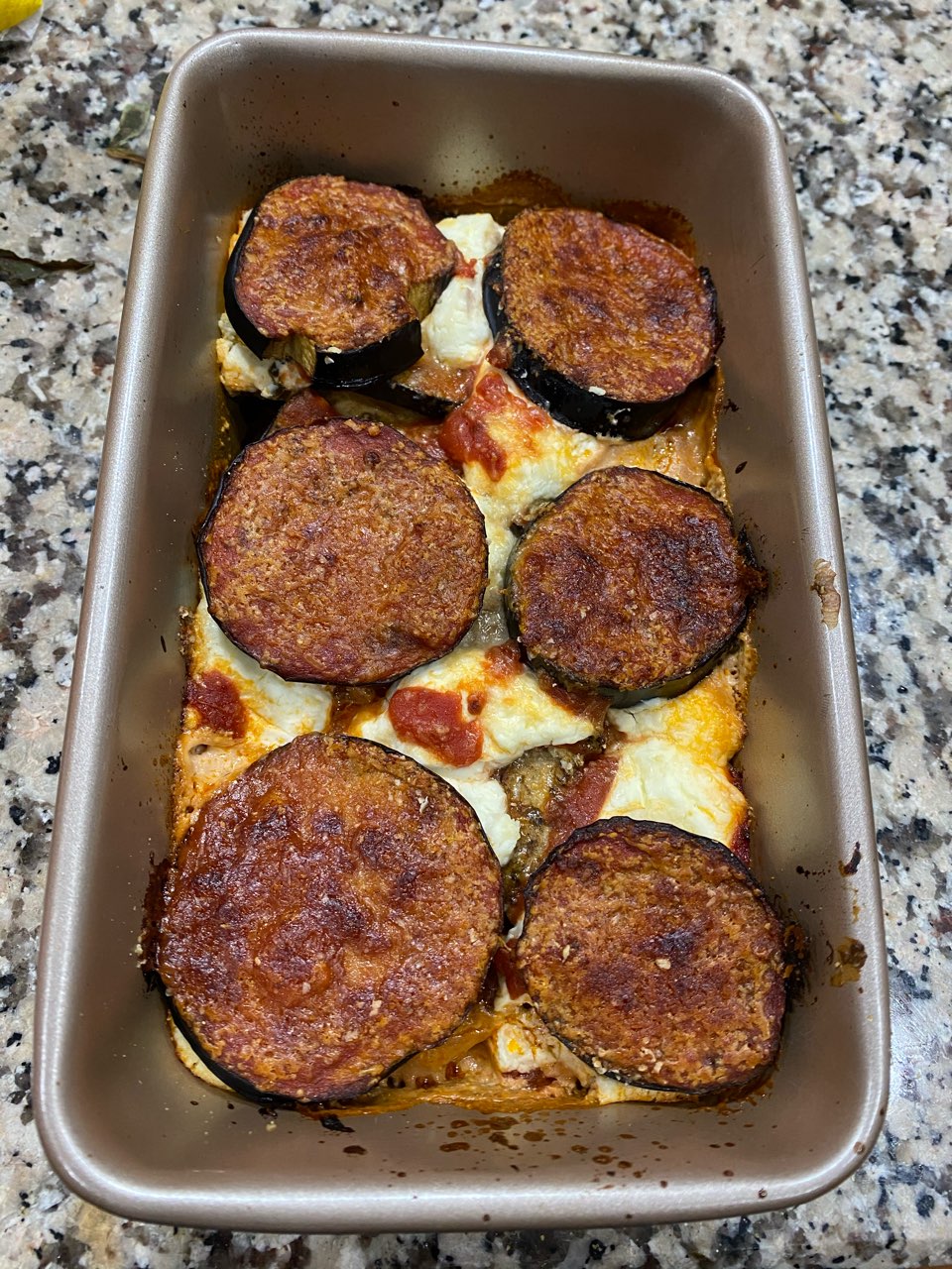 Eggplant parmigiana light Gluten free Directions, calories, nutrition