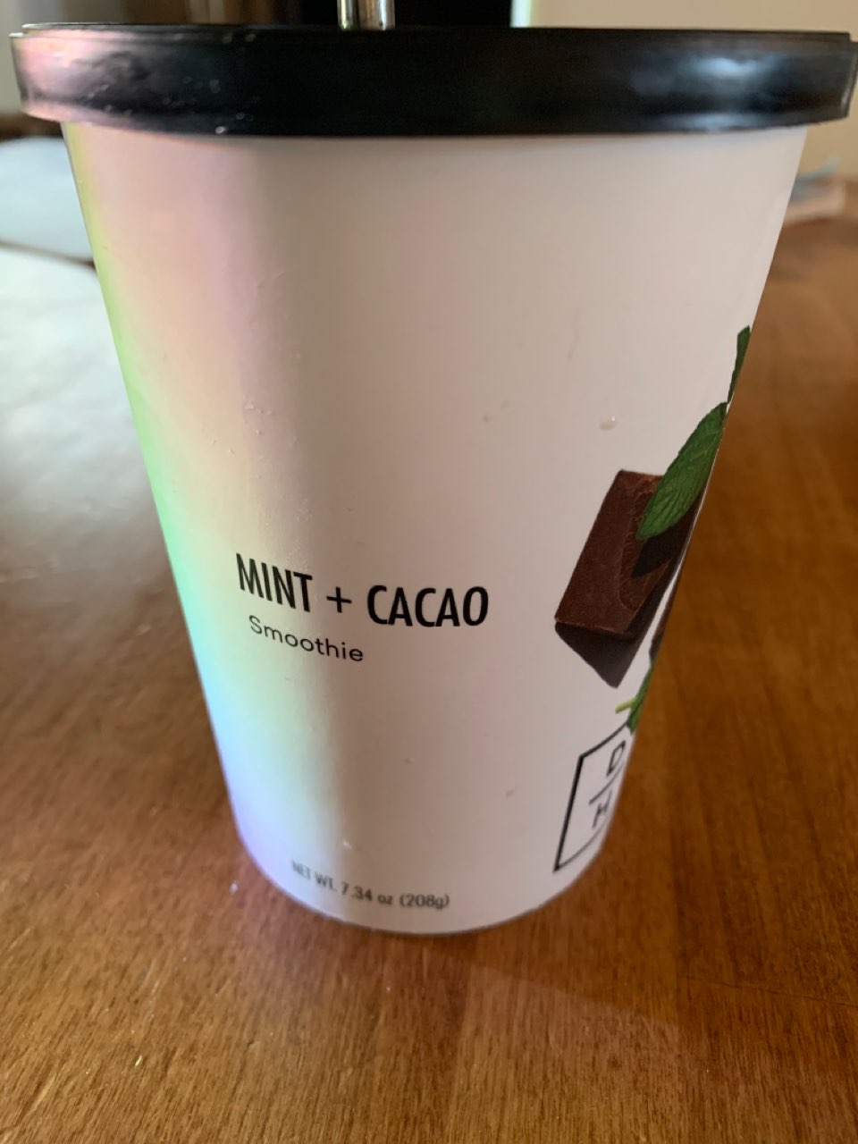 Mint & Cacao Daily Harvest smoothie Directions, calories, nutrition