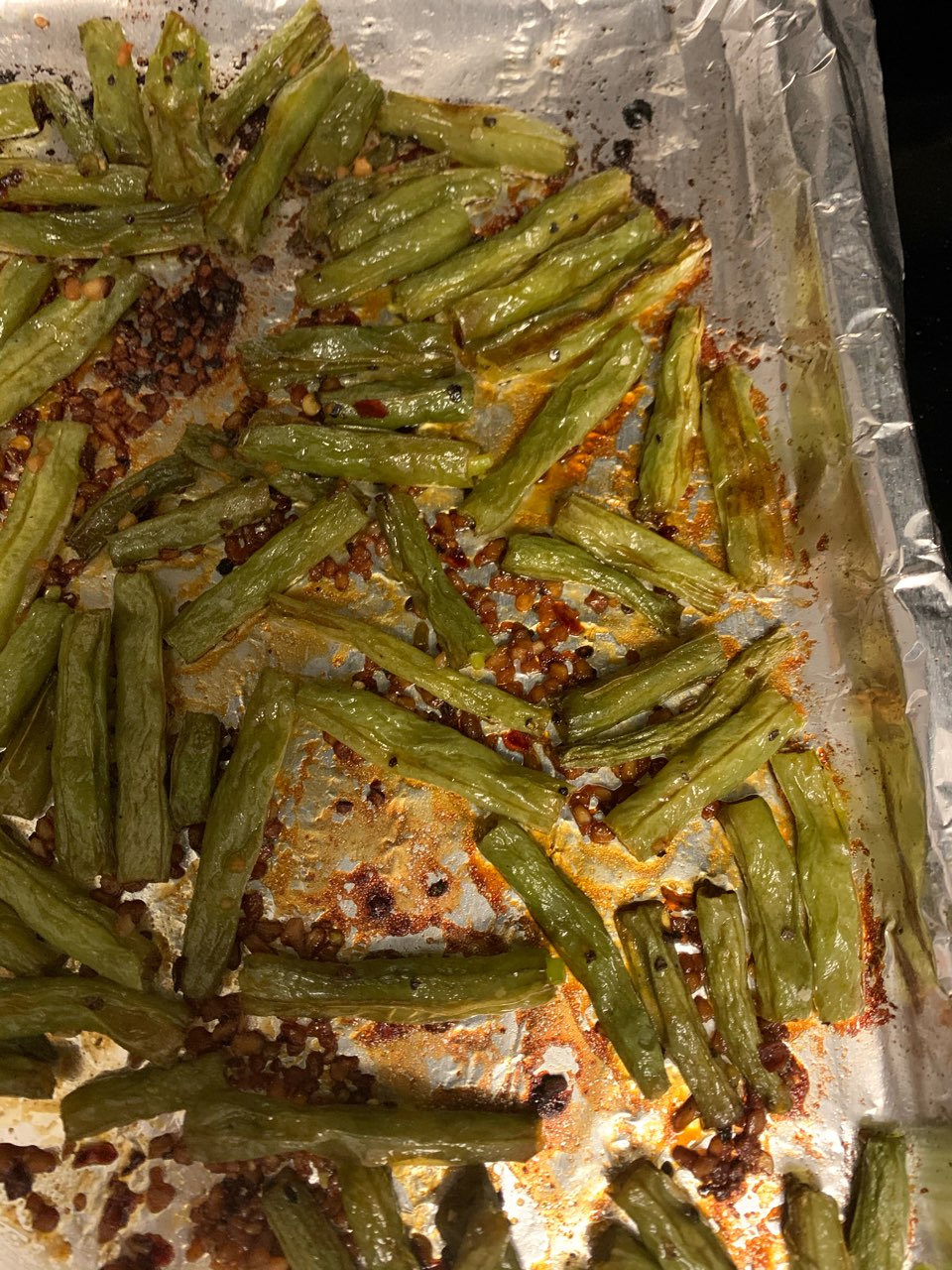 spicy roasted green beans Directions, calories, nutrition & more
