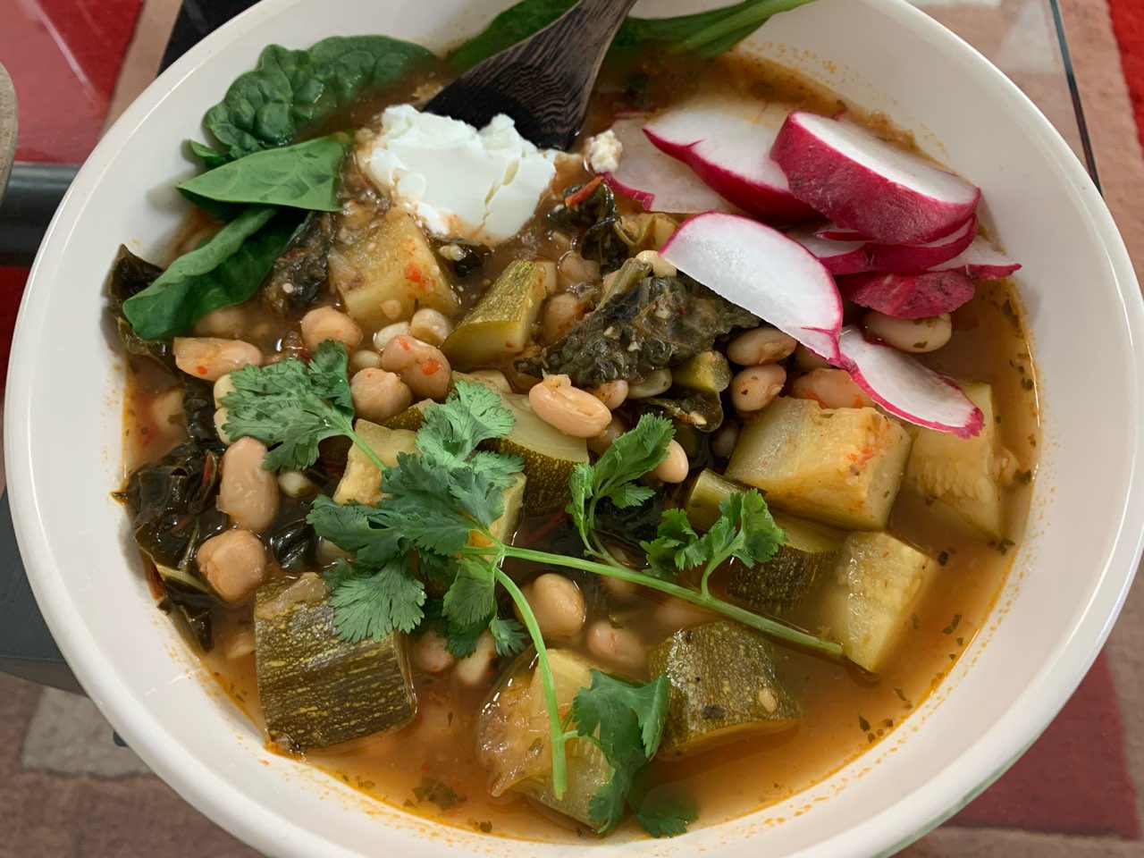 Tomatillo Zucchini White Bean Soup Directions, calories, nutrition