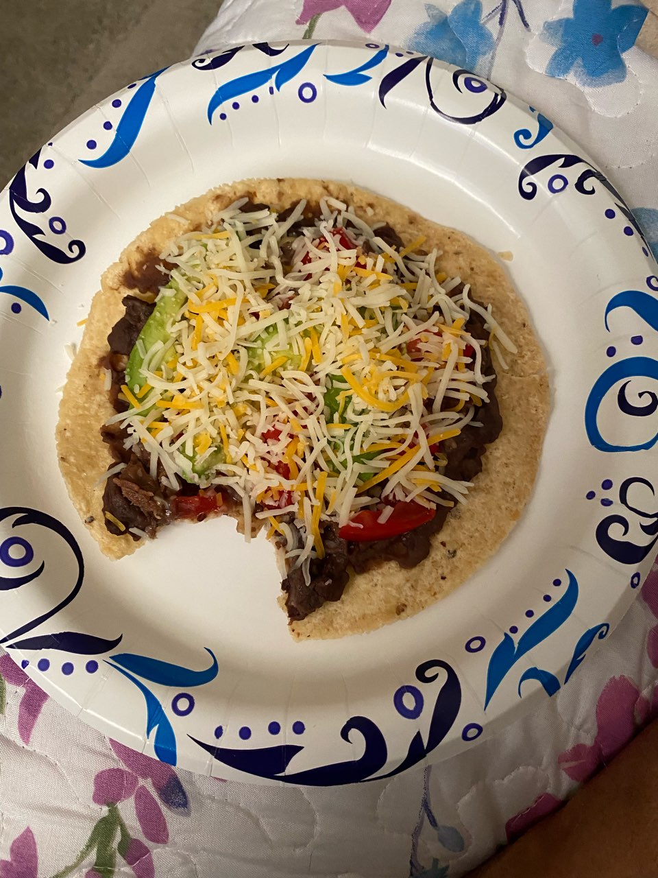 Bean and Beef Tostada Directions, calories, nutrition & more Fooducate