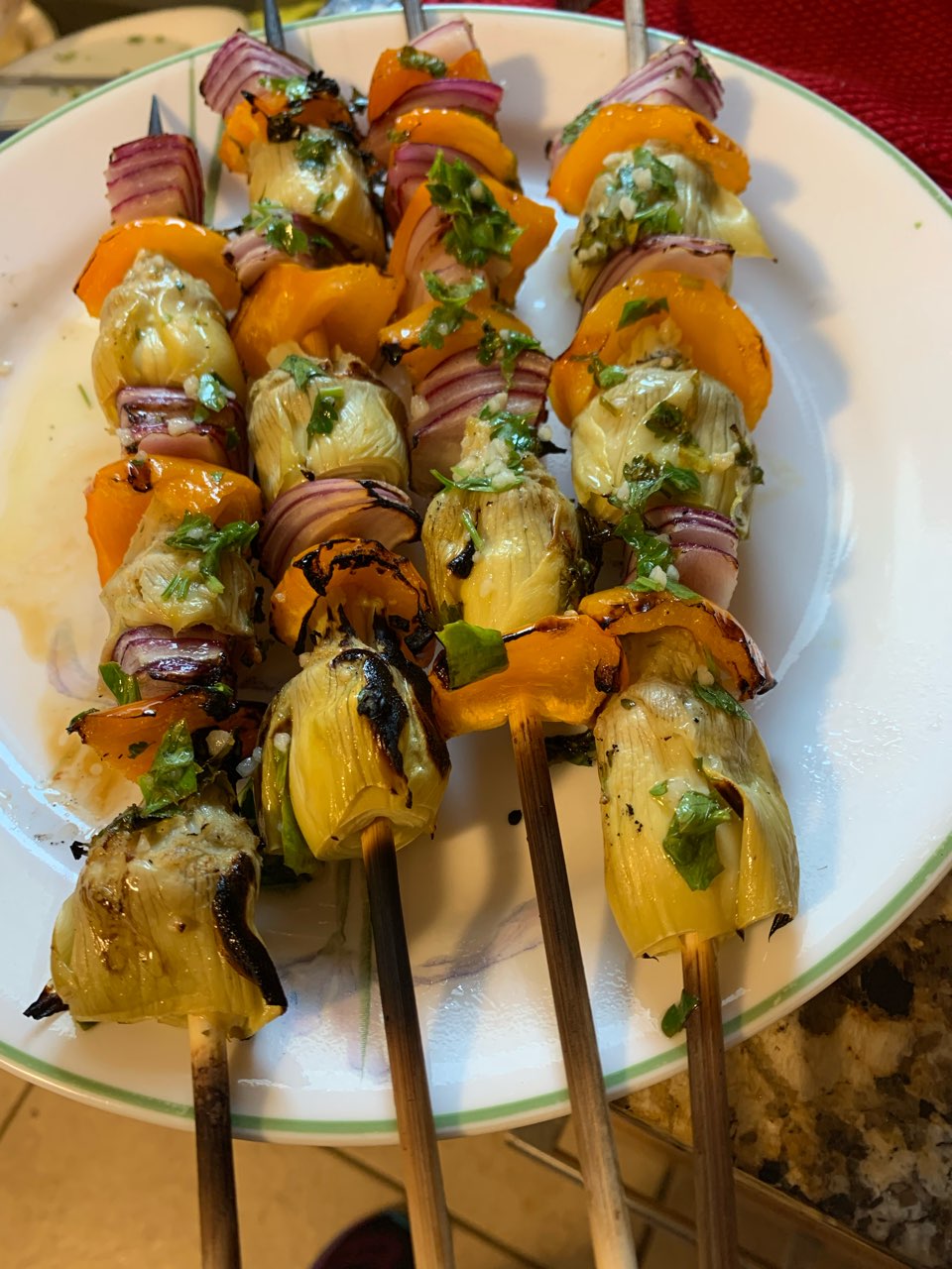 Mediterranean Grilled Artichoke Skewers Directions, calories