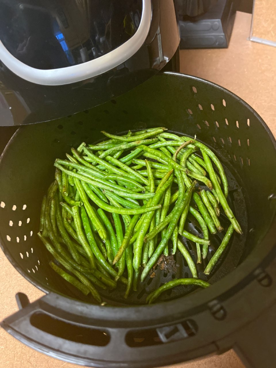 Air fryer green beans Directions, calories, nutrition & more Fooducate