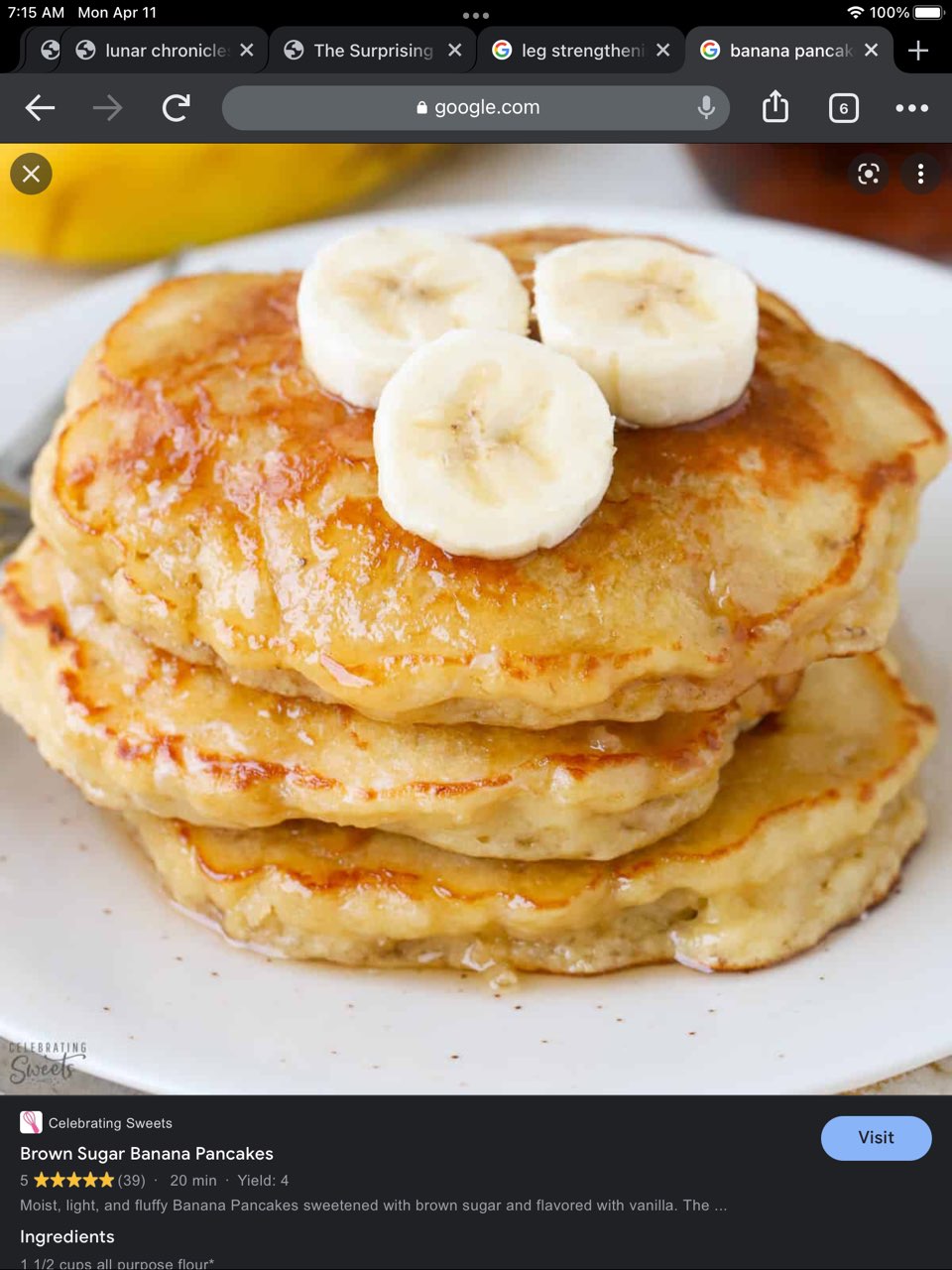 4 ingredient banana pancakes Directions, calories, nutrition & more